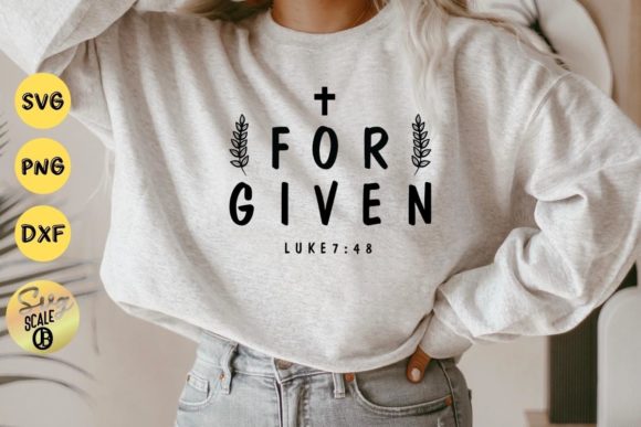 Forgiven Christian Bible Quote: A Versatile Graphic for T-Shirt Designs & Marketing Visuals