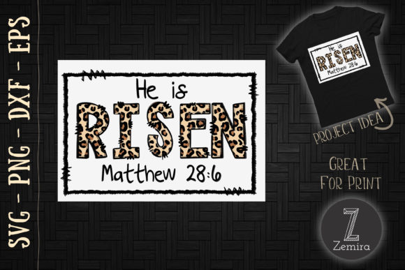 He Is Risen Jesus Christian Happy Easter Graphics for T-Shirt Designs & Local Branding