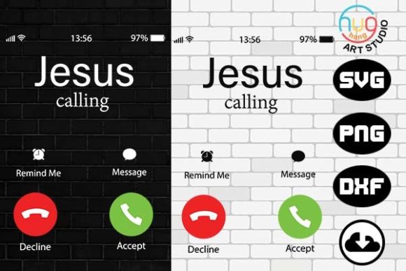 Jesus is Calling I Must Go, Christian Graphic for T-Shirt Designs & Marketing Visuals