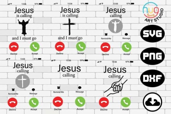 Jesus is Calling I Must Go,phone Calling – A Thoughtful Design for Faith-Based Embroidery