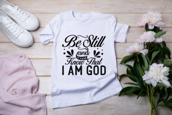 Jesus SVG Design: Be Still and Know That – A Calming Visual for Faith-Based T-Shirt Graphics