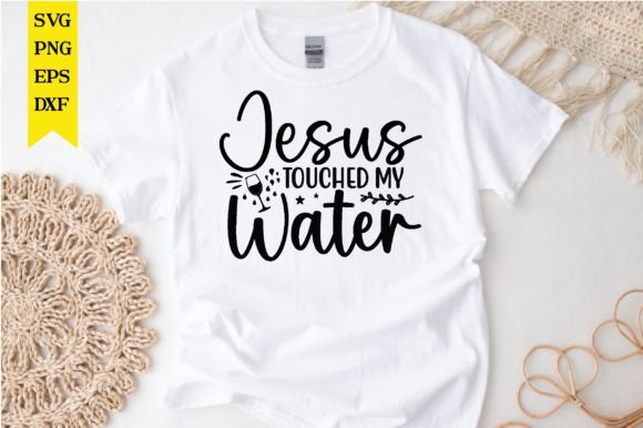 Jesus Touch Water Svg: A Thoughtful Graphic for Faith-Inspired T-Shirt Designs & Branding