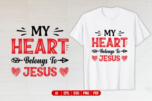 JESUS Valentine's Day T-Shirt Design – Graphics for Faith-Based Branding