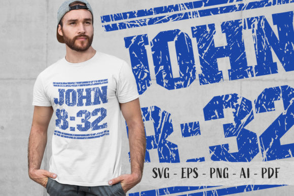 John 8:32 Christian T-Shirt Design – A Faith-Focused Graphic for Content Publishers