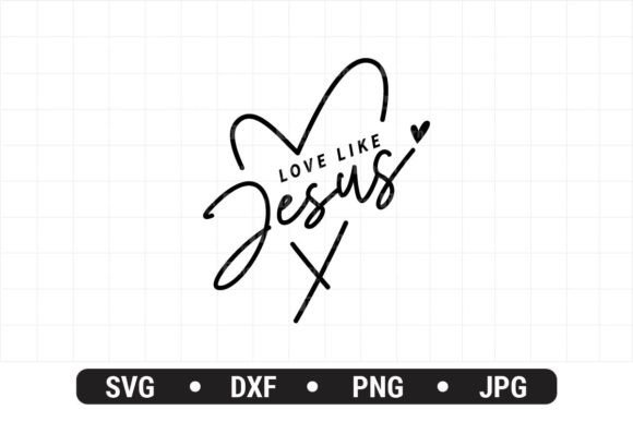 Love Like Jesus - Christian Sublimation: A Faith-Focused Graphic Design Asset for T-Shirt Designs & Content Publishing