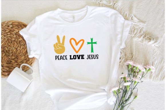 Peace Love Jesus Graphics for T-Shirt Designs